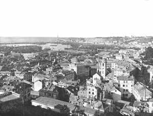 Generelt billede af byen Genova, Italien, 1895.