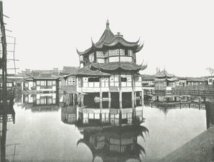 En af de offentlige tehaver, Shanghai, Kina, 1895. af W and S Ltd