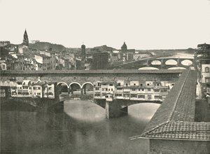 Ponte Vecchio, Firenze, Italien, 1895.