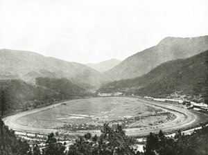 Væddeløbsbanen fra Morrisons Hill, Hong Kong, 1895.