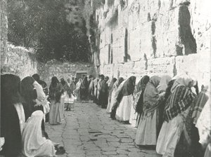 Grædemuren, Jerusalem, Palæstina, 1895.