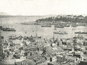 Indgangen til Det Gyldne Horn, Konstantinopel, Osmannerriget, 1895. af W and S Ltd