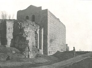 Tårn, hvorfra St. Paul steg ned i en kurv, Damaskus, Osmannisk Syrien, 1895.