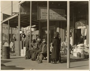 Scene på fortovet, Selma, Alabama