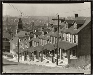 To-familiehuse i Bethlehem, Pennsylvania af Walker Evans