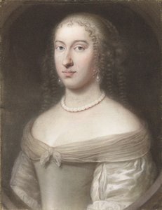 Portræt af Maria Theresia af Spanien 1638-1683, dronning af Frankrig og Navarra, 1660.