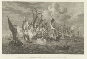 Slaget ved Zuiderzee mod Bossu, 1573 Slaget ved Zuiderzee mod Bossu, 11. oktober 1573 (titel på objekt) af Walraad Nieuwhoff