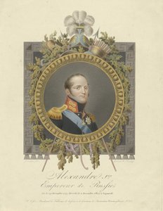 Portræt af kejser Alexander I 1777-1825, 1825 af Walraad Nieuwhoff