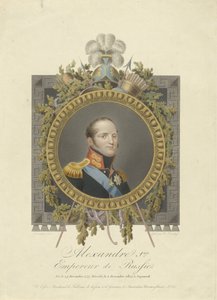 Portræt af zar Alexander den I af Rusland af Walraad Nieuwhoff
