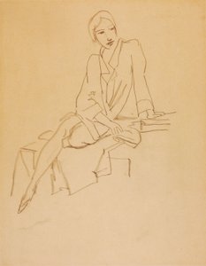 Model i kjole og hvidt af Walt Kuhn