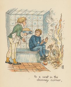Illustration til Legends for Lionel af Walter Crane (farvelitografi)