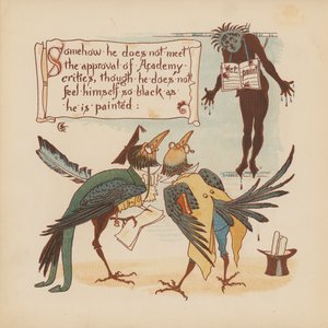 Illustration til Pothooks and Perseverance af Walter Crane (farvelitografi) af Walter (after) Crane
