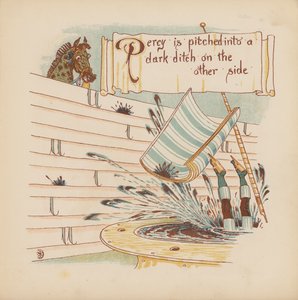 Illustration til Pothooks and Perseverance af Walter Crane (farvelitografi) af Walter (after) Crane