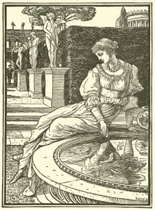 Prinsesse Fiorimonde (gravering) af Walter (after) Crane