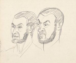 To portrætstudier af Walter Barwig