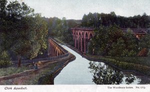 Chirk Aqueduct, Chirk, Wrexham, Wales, 1905. af Walter Bentley Woodbury