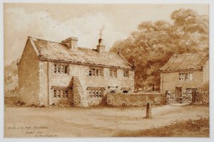 House at Hill Top, Meanwood, ca. 1870 (pen og blækvask) af Walter Braithwaite