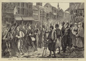 Krigen i Egypten, tyrkiske troppers afgang fra Konstantinopel af Walter Charles Horsley