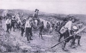 Efter Sedgemoor, illustration fra British Battles on Land and Sea , 1915 af Walter Crane