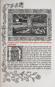 Kapitel XIV. Hallblithe har igen tale med kongen. Figur af en mand, der sover under et træ. af Walter Crane