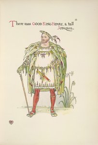 Gode kong Henrik. En mand klædt ud som Henry VIII af Walter Crane