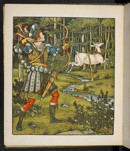 Illustration til historien, Hinden i skoven. af Walter Crane