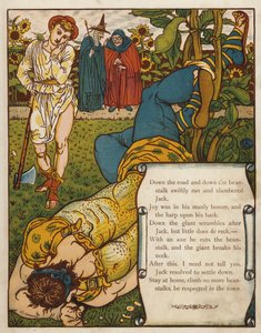 Jack og bønnestilken (farve litho) af Walter Crane