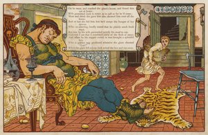 Jack og bønnestilken (farve litho) af Walter Crane