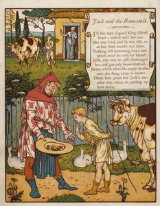 Jack og bønnestakken (litografi i farver) af Walter Crane