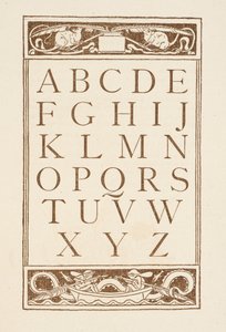 Bogstaver i alfabetet. Den gyldne primer. af Walter Crane
