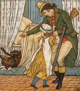 Rødhætte (farve litografi) af Walter Crane