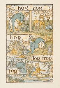 Rimende ord, der ender på bogstavet G. Den gyldne grundbog. af Walter Crane