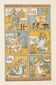 Rimende ord, der ender på bogstavet N. Den gyldne grundbog. af Walter Crane