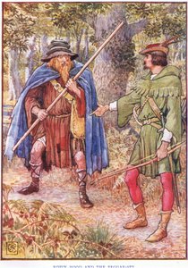 Robin Hood og tiggeren, ca. 1920 af Walter Crane
