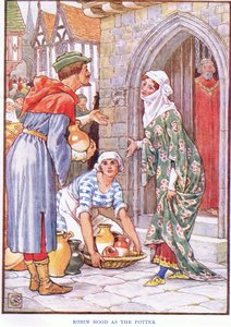 Robin Hood som pottemager, ca.1920 af Walter Crane