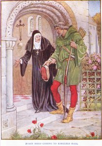 Robin Hood kommer til Kirkley Hall, ca. 1920 af Walter Crane