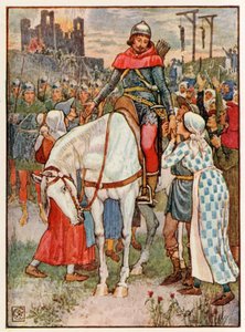 Robin Hood takkes af bønderne af Walter Crane