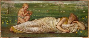 Jorden og foråret, 1875 af Walter Crane