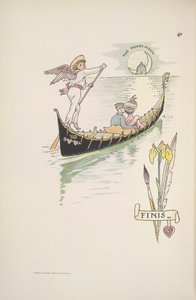 Bryllupsrejsen. Parret i en gondol af Walter Crane