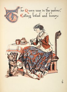 Dronningen var i stuen og spiste brød og honning. af Walter Crane