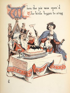 Da tærten var åbnet, begyndte fuglene at synge. af Walter Crane