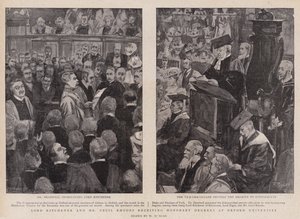 Lord Kitchener og hr. Cecil Rhodes modtager æresgrader ved Oxford University