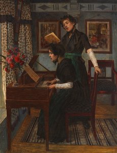 Musiktimen, ca. 1890. af Walter Firle