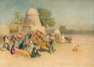 A Market on the Edge of the Desert, c1905, 1912 af Walter Frederick Roofe Tyndale