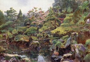 En klippe- og vandhave, Hakone af Walter Frederick Roofe Tyndale