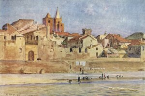 Albenga, fra Centa, Italien af Walter Frederick Roofe Tyndale
