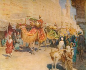 En arabisk bryllupsoptog, c1905, 1912 af Walter Frederick Roofe Tyndale