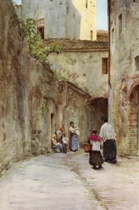 Velsignelse af husene, italienske riviera (farve litho) af Walter Frederick Roofe Tyndale