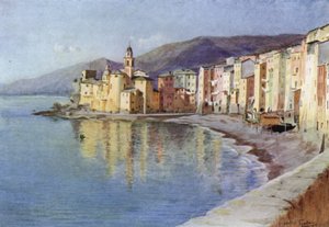 Camogli, Italien (farve litho) af Walter Frederick Roofe Tyndale