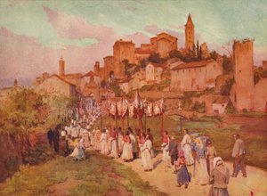 Corpus Domini i Viterbo, c1900 1913 af Walter Frederick Roofe Tyndale
